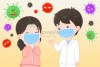 bé đeo khẩu trang
