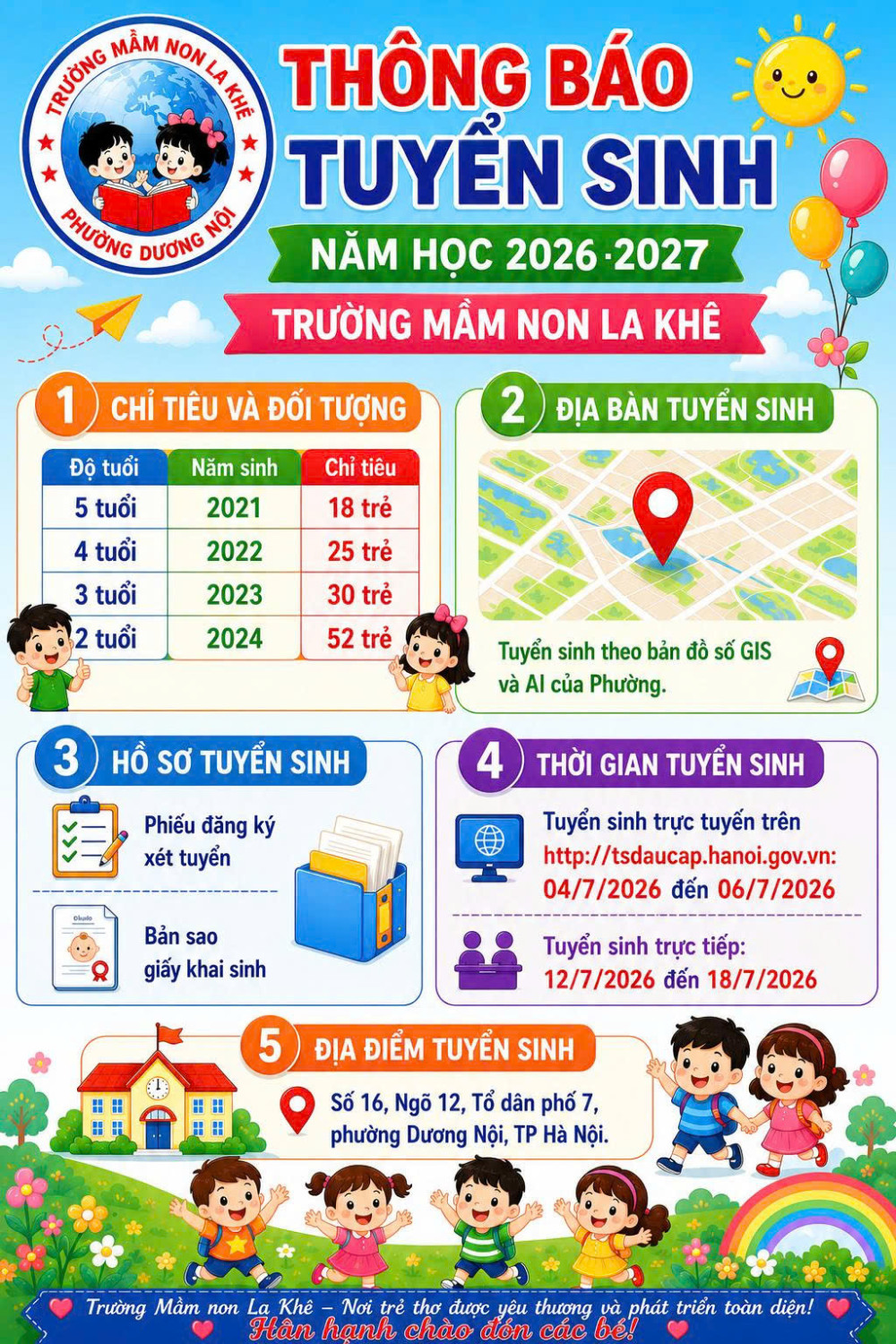 THÔNG BÁO TUYỂN SINH NĂM HỌC 2026-2027